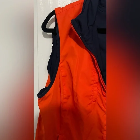 Lauren Ralph Lauren L Womens Crest Reversible Golf Vest Blue Orange Embroidered - Picture 11 of 15